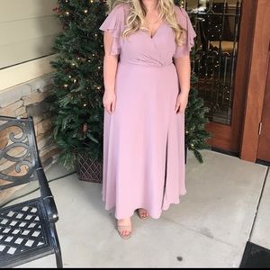 Bridesmaid Dress in dessert rose.